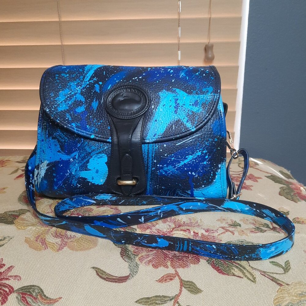Vintage Dooney & Bourke Essex Hand Painted Custom Dooney & Bourke Crossbody Bag